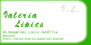 valeria lipics business card